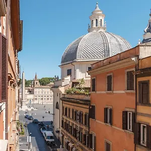 Piazza Del Popolo With View , Rome Italy